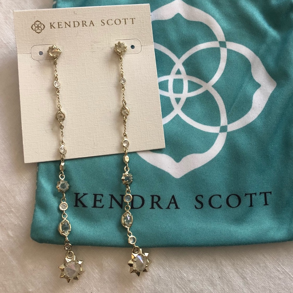 Kendra Scott Gold Linear Statement Earring